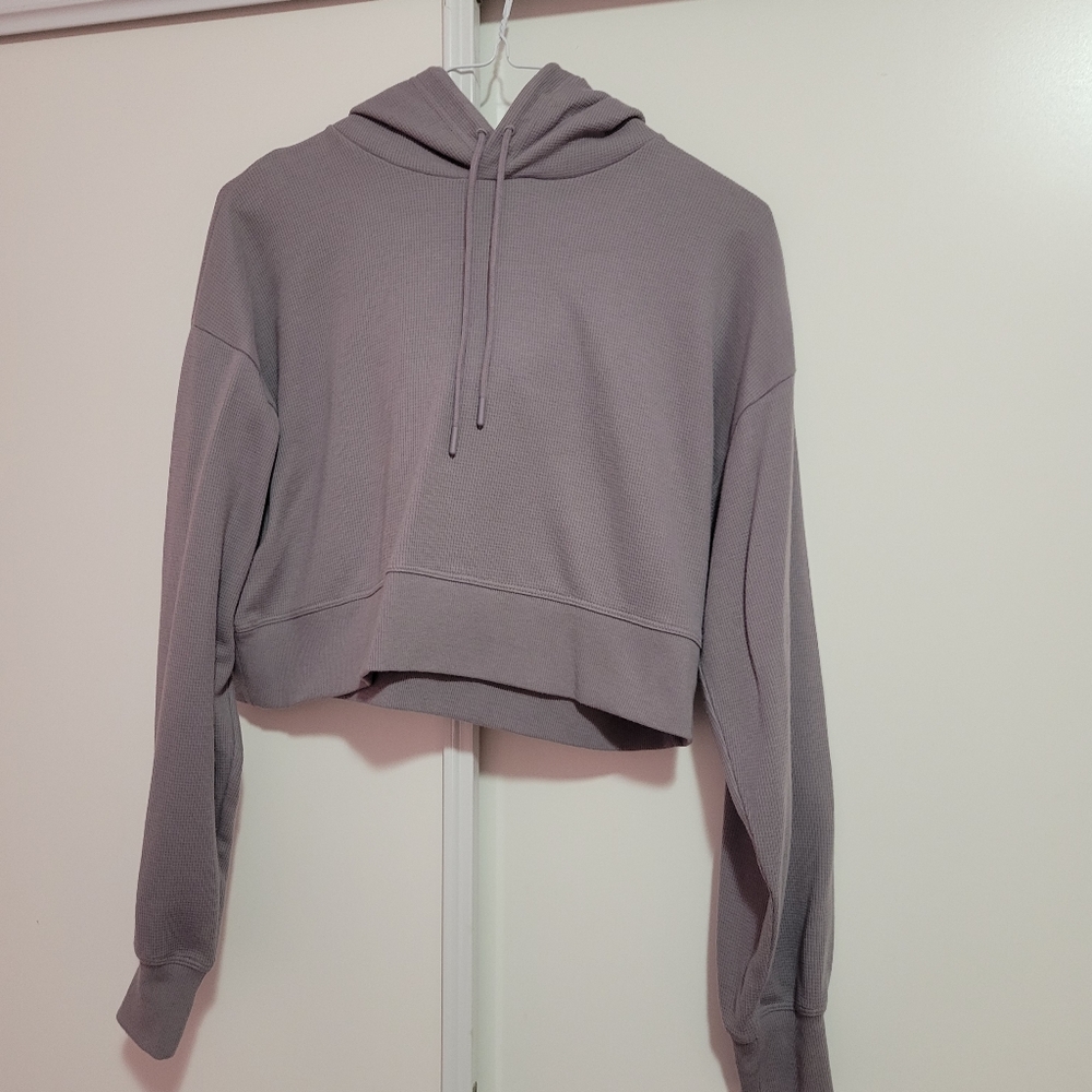 SUNDAY BEST baby waffle cropped hoodie